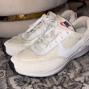Nike Cream and White Athletic Shoes